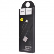 USB кабель для телефона Hoco X5 Bamboo USB to Type-C (100см) Черный