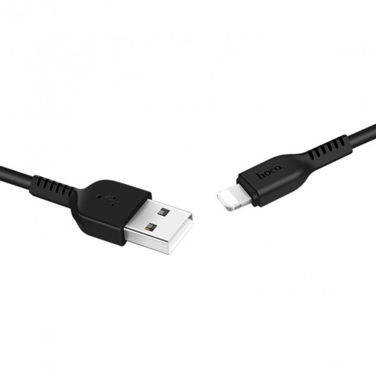 Кабель заряджання Apple Hoco X20 Flash Lightning Cable (2m) Чорний - зображення 2 