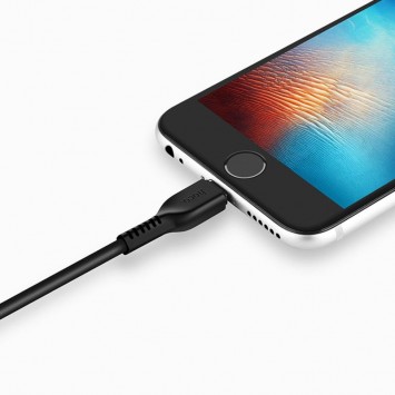 Кабель заряджання Apple Hoco X20 Flash Lightning Cable (2m) Чорний - Lightning - зображення 3 