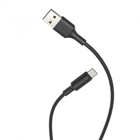 USB кабель для телефона Hoco X25 Soarer Type-C (1m) Черный - изображение 3