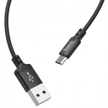 Кабель зарядки для телефона, планшета Hoco X14 Times Speed Micro USB Cable (1m) Черный - MicroUSB кабели - изображение 3