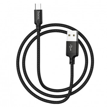 Кабель зарядки для телефона, планшета Hoco X14 Times Speed Micro USB Cable (1m) Черный - MicroUSB кабели - изображение 4