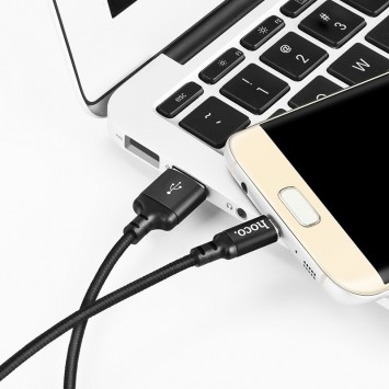 Кабель зарядки для телефона, планшета Hoco X14 Times Speed Micro USB Cable (1m) Черный - MicroUSB кабели - изображение 6