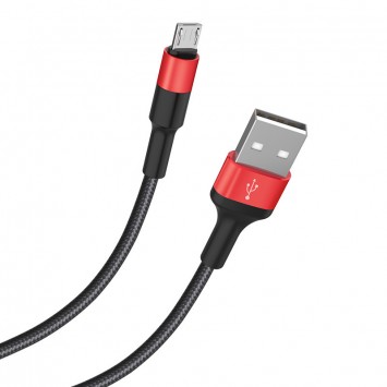 Кабель зарядки телефону, планшета Hoco X26 Xpress Micro USB Cable (1m) Чорний / Червоний - MicroUSB кабелі - зображення 2 
