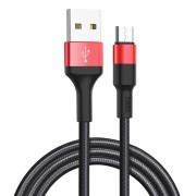 Кабель зарядки для телефона, планшета Hoco X26 Xpress Micro USB Cable (1m) Черный / Красный