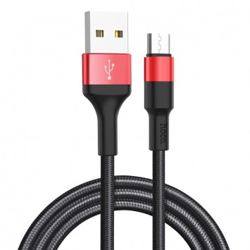Кабель зарядки телефону, планшета Hoco X26 Xpress Micro USB Cable (1m) Чорний / Червоний - MicroUSB кабелі - зображення 3 
