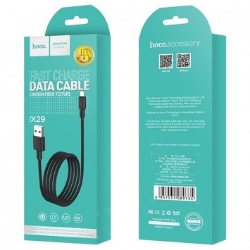 Кабель зарядки для телефона, планшета Hoco X29 Superior Style Micro USB Cable 2A (1m) Black - MicroUSB кабели - изображение 4