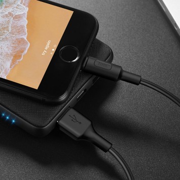 Кабель заряджання Apple Hoco X25 Soarer Lightning Cable (1m) Чорний - Lightning - зображення 4 