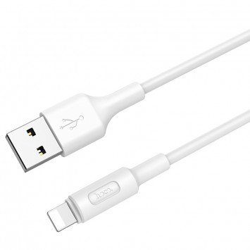 Кабель заряджання Apple Hoco X25 Soarer Lightning Cable (1m) Білий - Lightning - зображення 2 