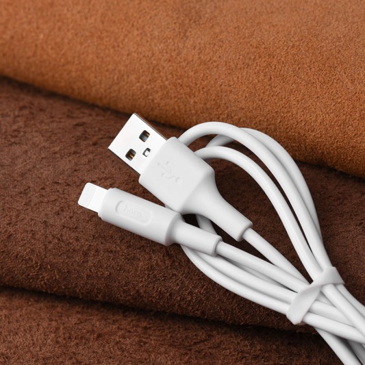 Кабель зарядки Apple Hoco X25 Soarer Lightning Cable (1m) Белый - изображение 3