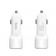 Автомобильная зарядка для телефона Hoco Z23 Grand Style + Cable (Micro) 2.4A 2USB Белый