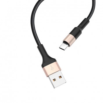 USB кабель телефону Hoco X26 Xpress Type-C Cable (1m) Чорний / Золотий - Type-C кабелі - зображення 2 