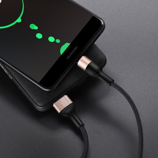 USB кабель телефону Hoco X26 Xpress Type-C Cable (1m) Чорний / Золотий - зображення 3 