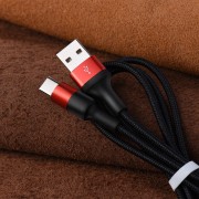 USB кабель для телефона Hoco X26 Xpress Type-C Cable (1m) Черный / Красный