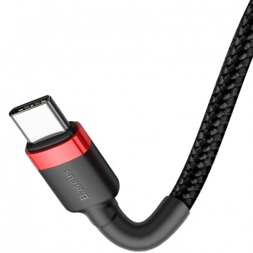 USB кабель для телефону Baseus Cafule Type-C Cable 3A (1m) (CATKLF-B) Червоний / Чорний - Type-C кабелі - зображення 1 