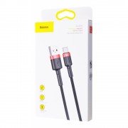 USB кабель для телефону Baseus Cafule Type-C Cable 3A (1m) (CATKLF-B) Червоний / Чорний