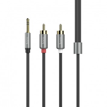 Аудио кабель Aux Hoco UPA10 Lotus Double RCA Audio 3.5 mm (1,5м) Серый - Кабели / Переходники - изображение 4