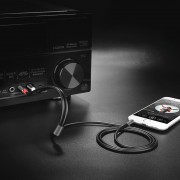 Аудио кабель Aux Hoco UPA10 Lotus Double RCA Audio 3.5 mm (1,5м) Серый