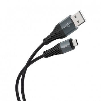 Кабель зарядки телефону, планшета Hoco X38 Cool MicroUSB (1m) Чорний - MicroUSB кабелі - зображення 2 