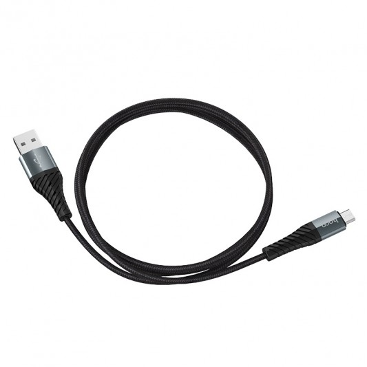 Кабель зарядки для телефона, планшета Hoco X38 Cool MicroUSB (1m) Черный - изображение 3