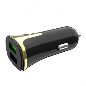 Автомобільна зарядка для телефону Hoco Z31 QC3.0 (2USB/3.4A) + microUSB Чорний - Автомобільні зарядні пристрої - зображення 1 