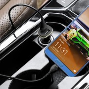 Автомобільна зарядка для телефону Hoco Z31 QC3.0 (2USB/3.4A) + microUSB Чорний