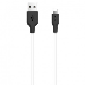 Кабель заряджання Apple Hoco X21 Silicone Lightning Cable (2m) black_white - Lightning - зображення 1 