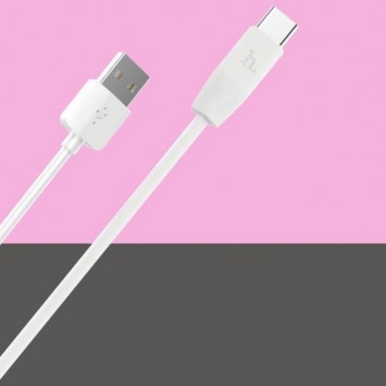 USB кабель для телефона Hoco X1 Rapid USB to Type-C (1m) Белый - Type-C кабели - изображение 1