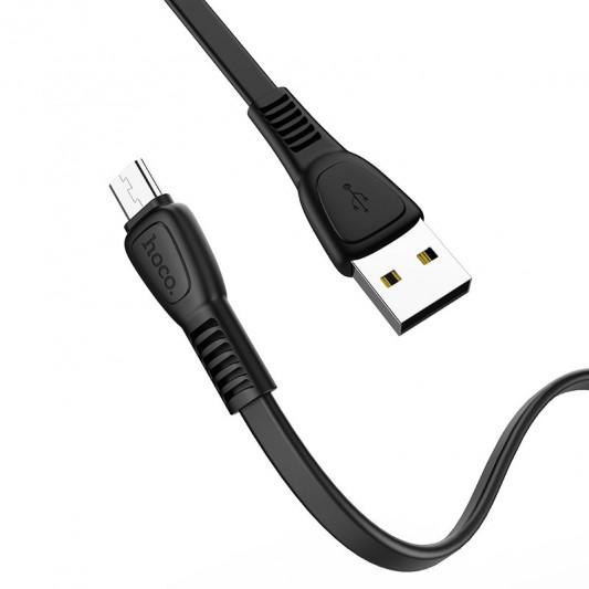 Кабель зарядки для телефона, планшета Hoco X40 Noah USB to MicroUSB (1m) Черный - изображение 2