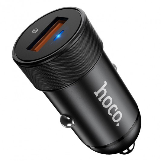 Автомобильная зарядка для телефона Hoco Z32A QC3.0 (1USB/4.0A) Черный - изображение 1