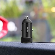 Автомобільна зарядка для телефону Hoco Z32A QC3.0 (1USB/4.0A) Чорний
