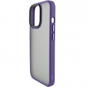 TPU+PC чехол для Apple iPhone 12 Pro / 12 (6.1"") - Metal Buttons Темно-фиолетовый