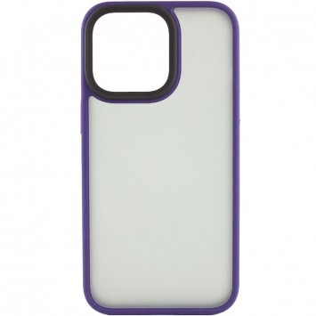 TPU+PC чохол для Apple iPhone 12 Pro / 12 (6.1"") - Metal Buttons Темно-фіолетовий - Чохли для iPhone 12 - зображення 2 