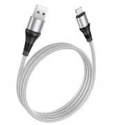 Кабель зарядки Apple Hoco X50 ""Excellent"" USB to Lightning (1m) Серый