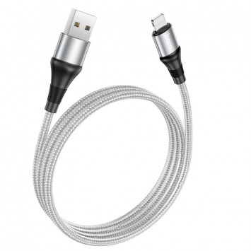 Кабель заряджання Apple Hoco X50 "Excellent"" USB to Lightning (1m) Сірий - Lightning - зображення 1 
