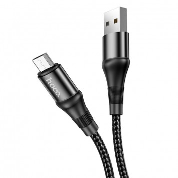 Кабель зарядки для телефону, планшета Hoco X50 "Excellent"" USB to MicroUSB (1m) Чорний - MicroUSB кабелі - зображення 2 