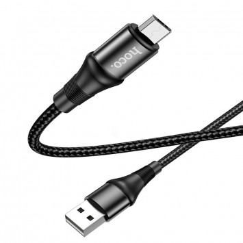Кабель зарядки для телефону, планшета Hoco X50 "Excellent"" USB to MicroUSB (1m) Чорний - MicroUSB кабелі - зображення 3 