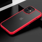 TPU+PC чехол для Apple iPhone 11 (6.1"") - Metal Buttons Красный