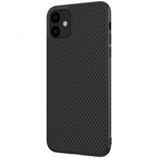 Карбонова накладка для Apple iPhone 11 (6.1"") - Nillkin Synthetic Fiber series Чорний - зображення 2 