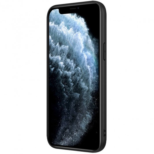 Карбонова накладка Apple iPhone 12 Pro Max (6.7"") - Nillkin Synthetic Fiber series Чорний - зображення 2 