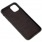 Кожаный чехол для Apple iPhone 11 (6.1"") - Croco Leather Black