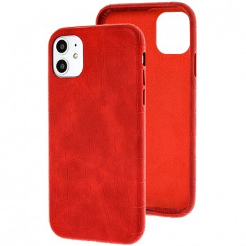Шкіряний чохол для Apple iPhone 11 (6.1"") - Croco Leather Red - Чохли для iPhone 11 - зображення 1 