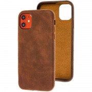 Кожаный чехол для Apple iPhone 11 (6.1"") - Croco Leather Brown