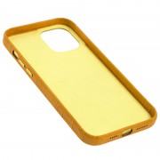 Кожаный чехол для Apple iPhone 12 Pro / 12 (6.1"") - Croco Leather Yellow