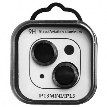 Защитное стекло на камеру для Apple iPhone 13 mini / 13 - Metal Classic (в упак.) Черный / Midnight - Защитные стекла для iPhone 13 - изображение 1