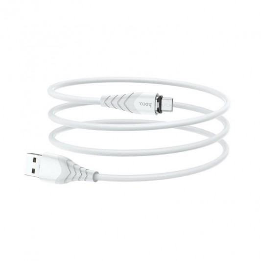 Кабель зарядки для телефона, планшета Hoco X63 ""Racer"" USB to MicroUSB (1m) Белый - изображение 1