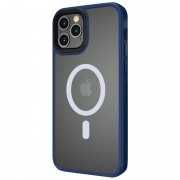 TPU+PC чехол для Apple iPhone 12 Pro Max (6.7"") - Metal Buttons with MagSafe Синий