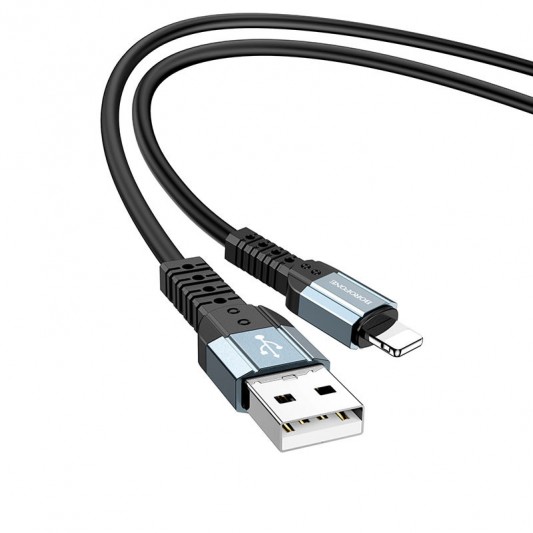 Кабель заряджання Apple Borofone BX64 Special USB to Lightning (1m) Чорний - зображення 1 