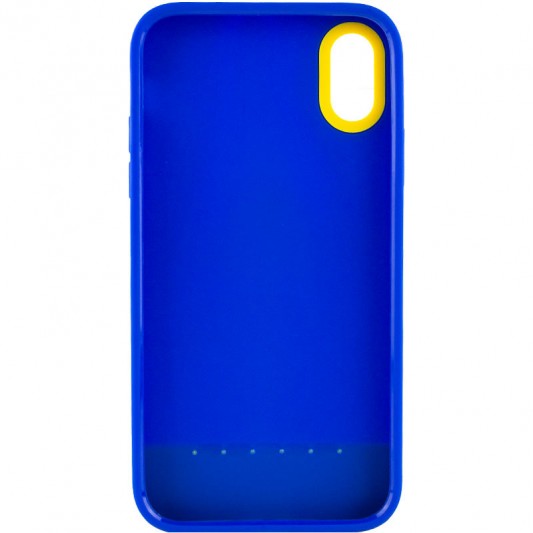 Чохол для Apple iPhone XR (6.1"") - TPU+PC Bichromatic Navy Blue / Yellow - зображення 1 