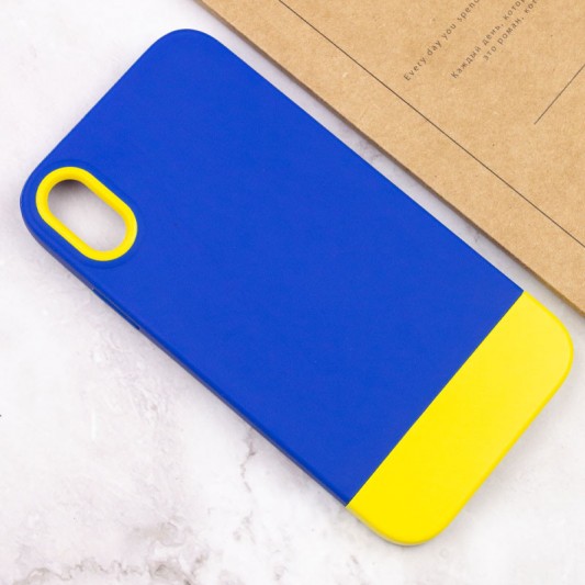 Чохол для Apple iPhone XR (6.1"") - TPU+PC Bichromatic Navy Blue / Yellow - зображення 3 